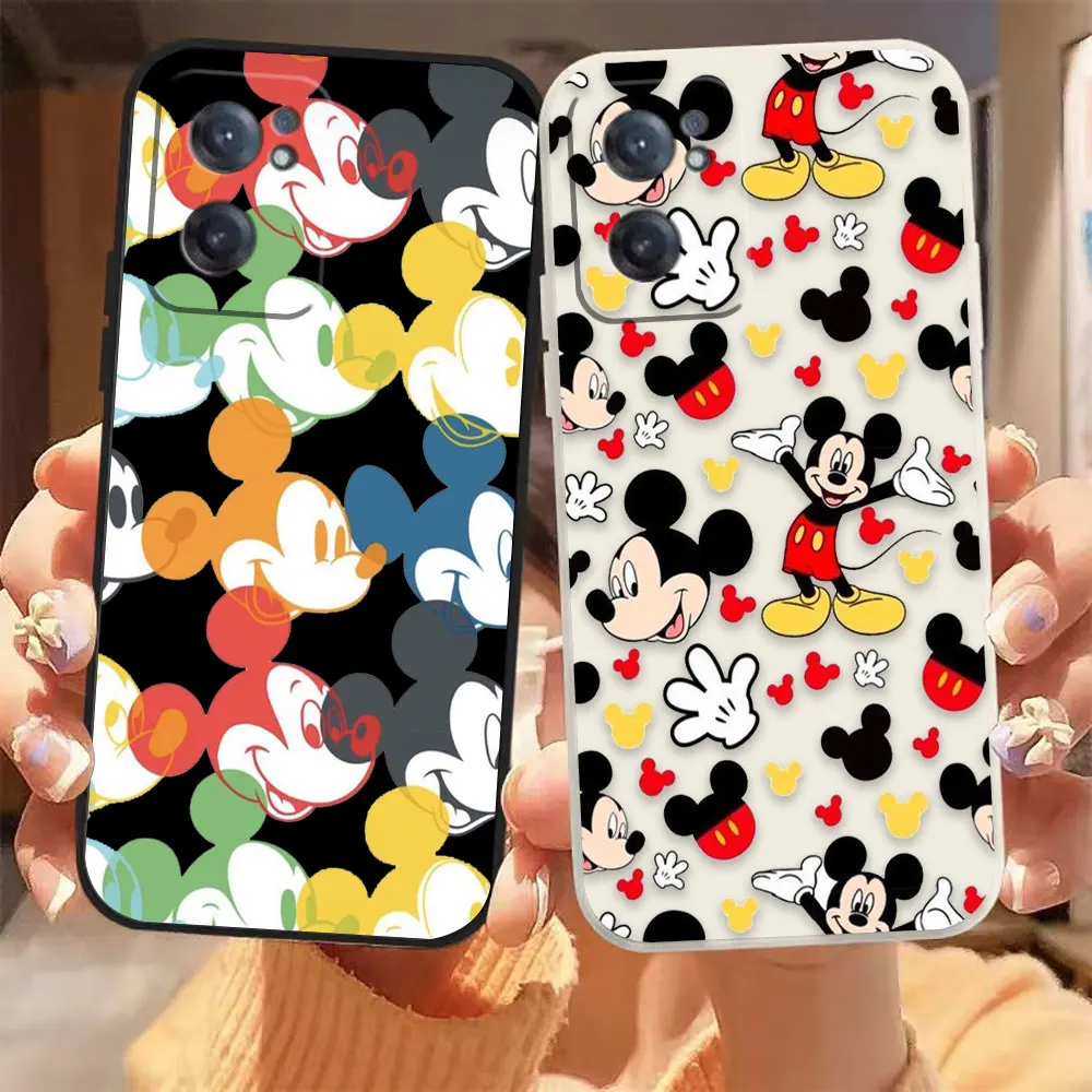 

Mickey Minnie Mouse Mange Phone Case For Oneplus 11 10 9 9R 9RT 8 8T 7 7T ACE 2 2V NORD CE 2 Lite Pro Colour Liquid Case Funda