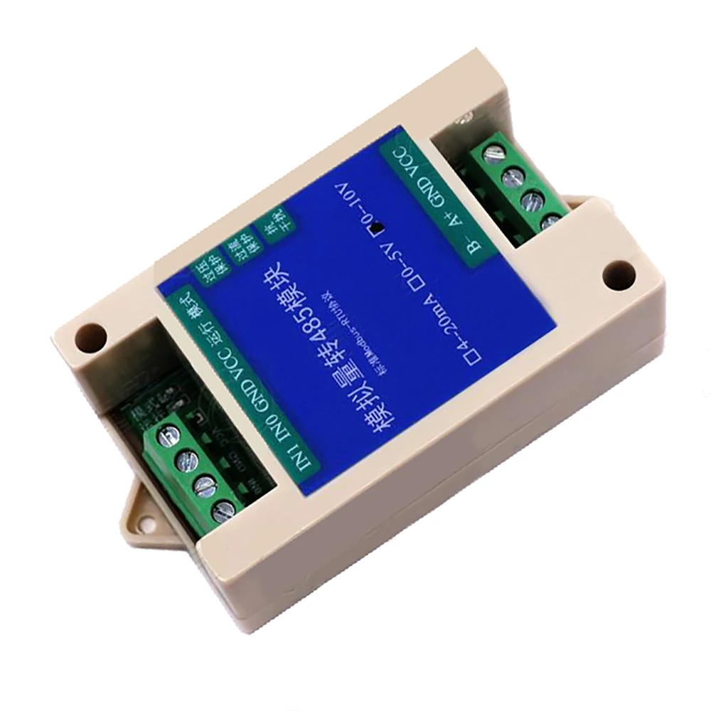 2-канальный аналоговый модуль преобразователя сбора 485 4-20mA 0-5 В/0-10 В ModBus RTU Защита