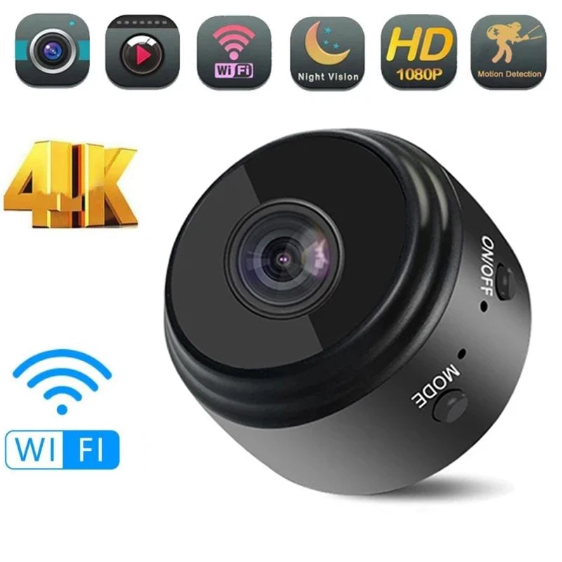 1080p микро-камера ночного видения Удаленная камера наблюдения A9 широкоугольная