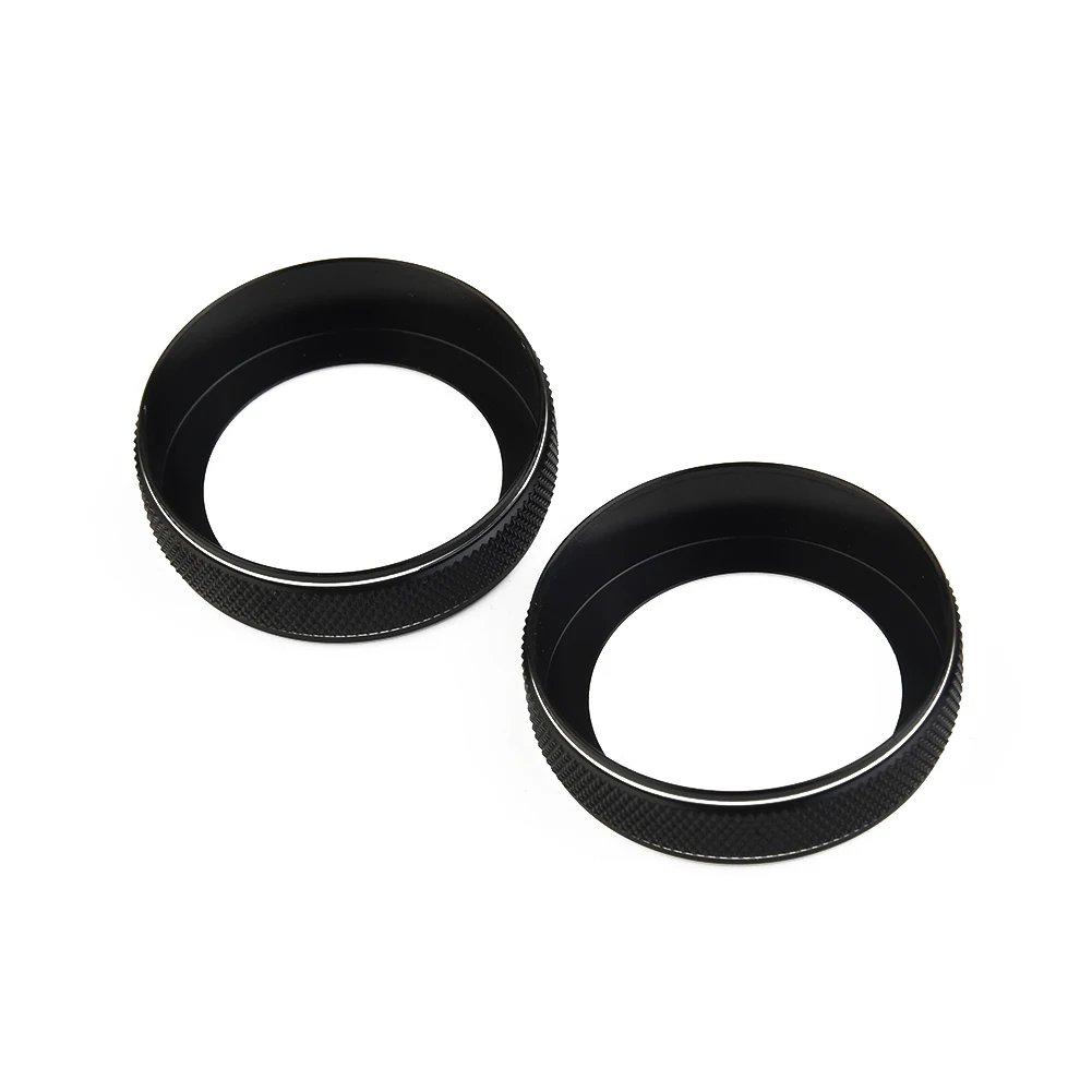 

Volume CD Switch Knob Ring Cap Cover For Jeep Grand-Cherokee Durable Black & Silver 3.8x3.4x0.75cm Black Accessories 1Pair