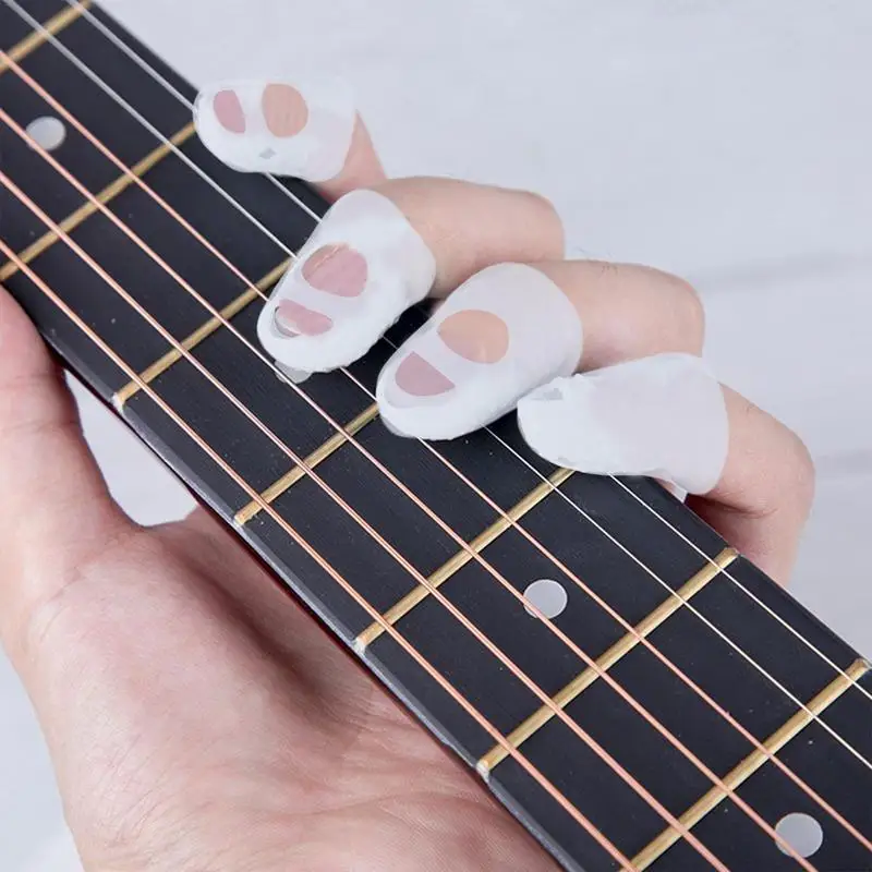 Защита пальцев для гитары дышащая силиконовая защита 4 шт. маленькие подушечки