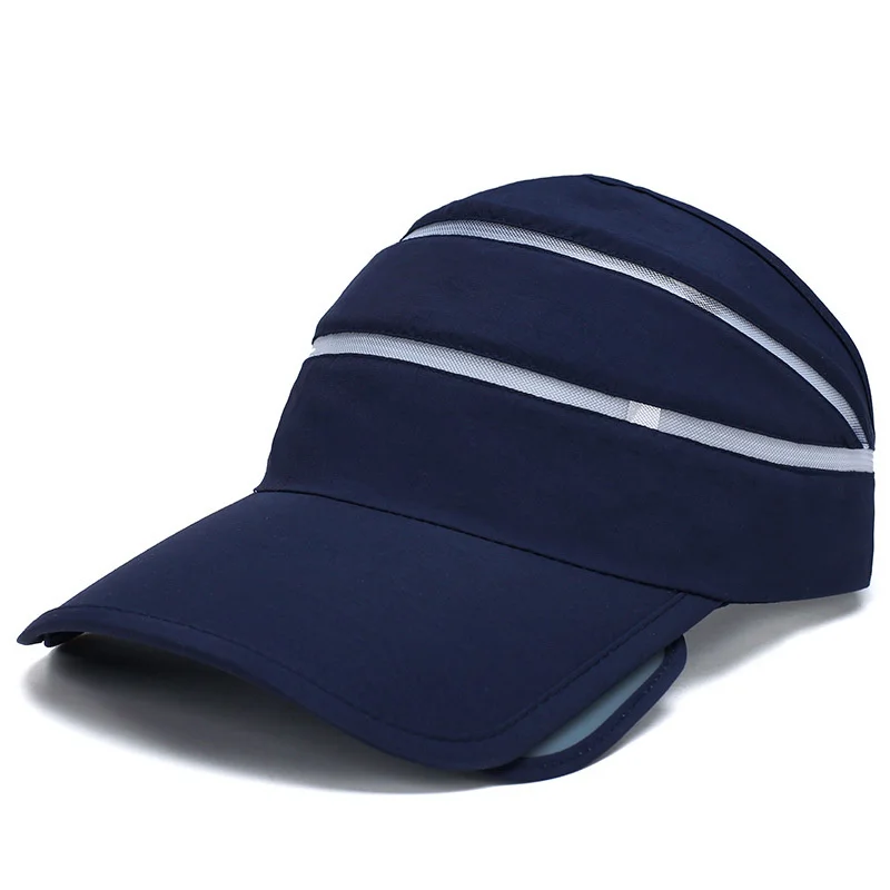 

Retractable Brim Adjustable Empty Top Sun Beach Visor Cap UV Protection With Wide Brim For Sports Beach Golf Hiking