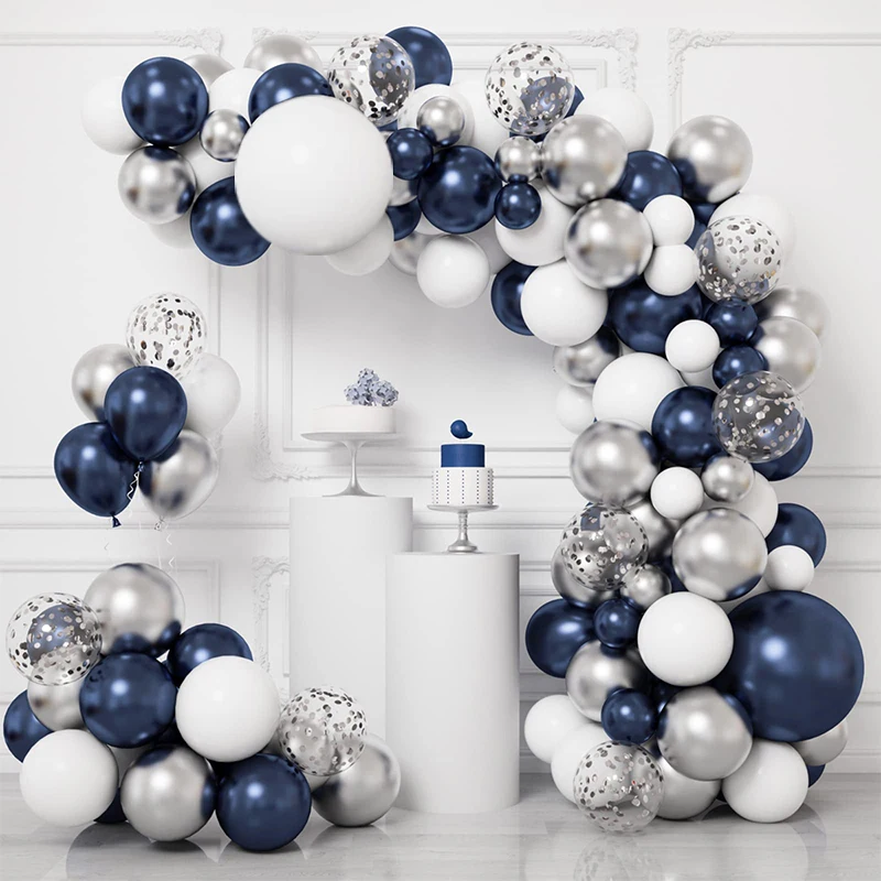 

Latex Balloon for Wedding Birthday Baby Shower Decoration Blue Metallic Balloon Garland Arch Kit Party Decor Baloon Accessories