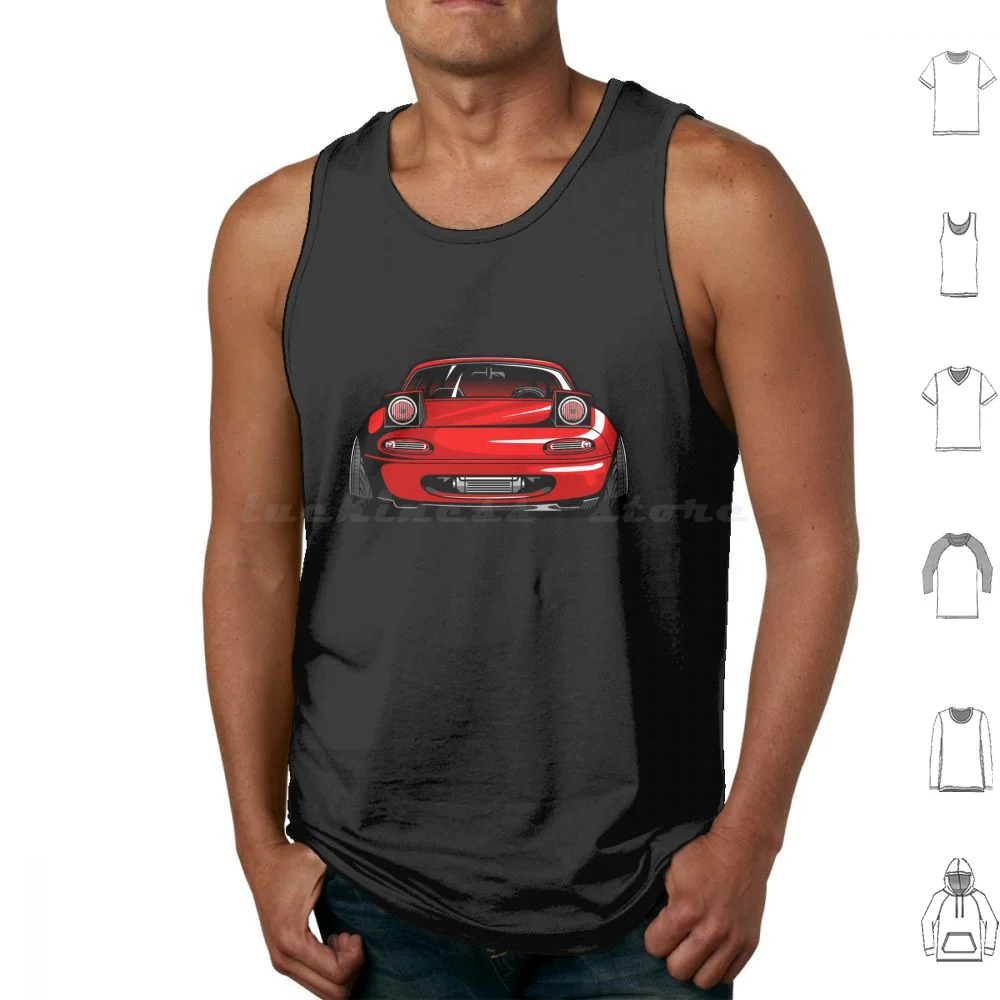 

Майка Mx5 Miata, жилет без рукавов для Mazda Mx5, Mx5, Mazda Rx7, Rx8, ротационная японская, Mx3, R32, R34, Nismo, красная Mx5, Jdm