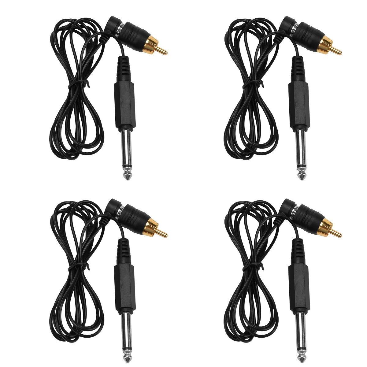 

4pcs Tattoos Machine Power Cord Interface Tattoos Cable Tattooing Power Supply
