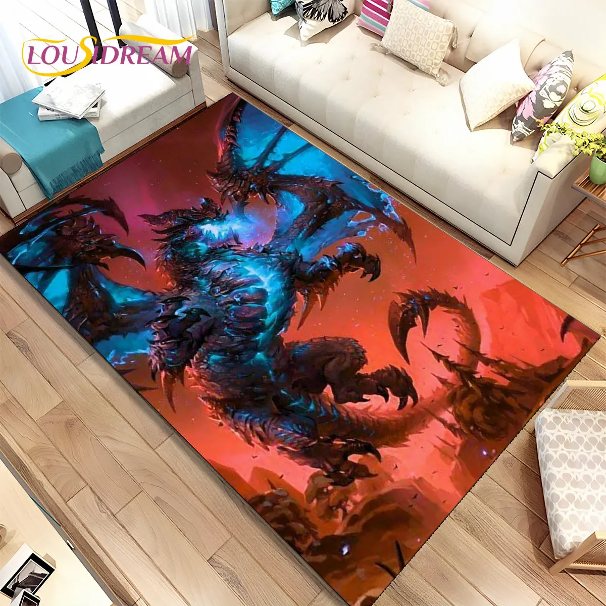 

World of Warcraft,WOW ,Game Gamer Area Rug,Carpet Rug for Living Room Bedroom Sofa Doormat Decoration, Kid Non-slip Floor Mat 3D