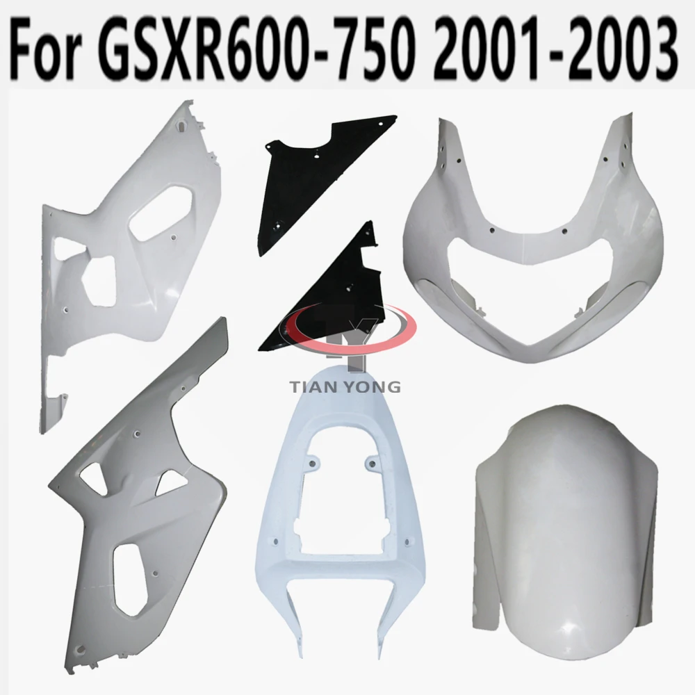 Обтекатель мотоцикла для GSXR600 GSXR750 GSXR 600 750 2001 2002 K1 Неокрашенная обтекательная