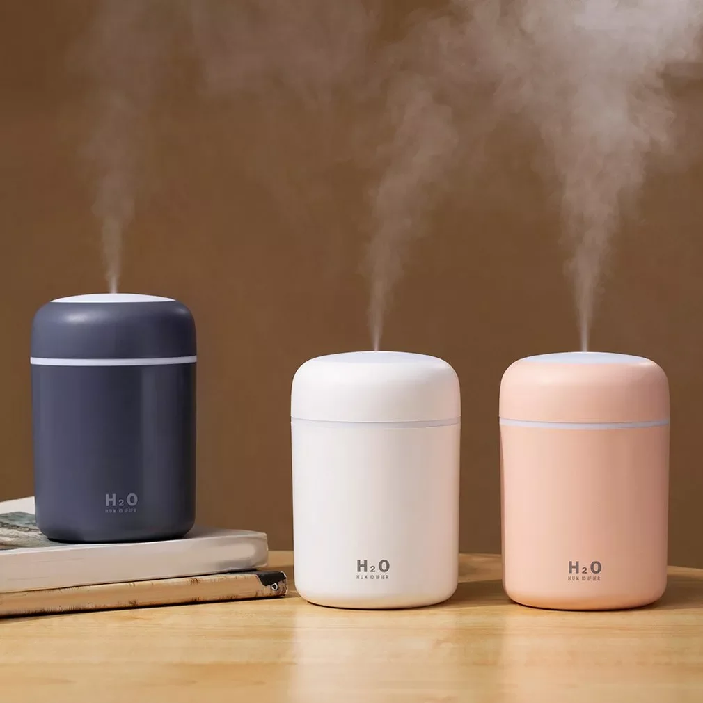 

300ml Home Car USB Electric Air Humidifier Aroma Oil Diffuser Air Purifier Cool Mist Sprayer with Colorful Night Light