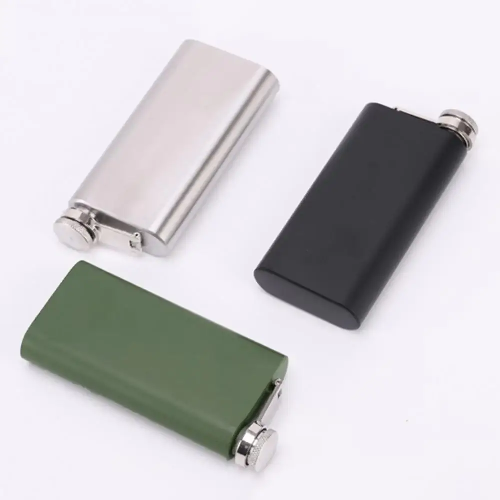 Hip Flask Leak-proof Food Grade Easy to Carry Wine Storage Stainless Steel Liquor Flask Whiskey Wine Pot Hiking Supplies