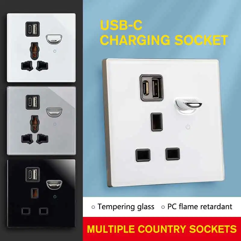 Штепсельное USB-устройство YINKA штепсельная вилка стандарта Великобритании на 13 а с