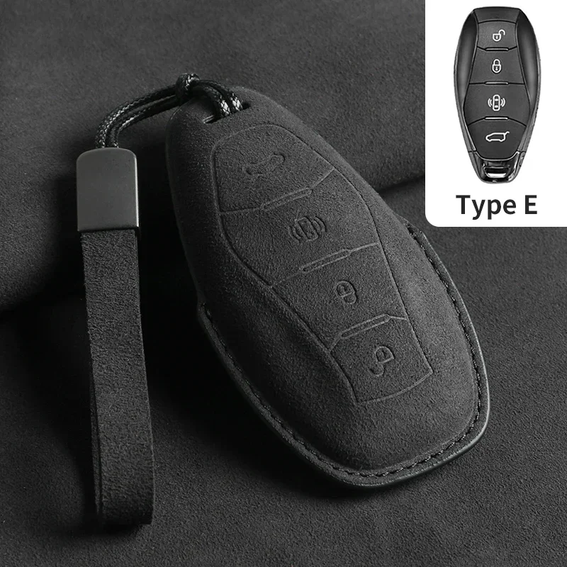 Чехол для ключей от машины FAW Hongqi H5 2021 2022 2023 2024 Замшевый чехол для ключей Hongqi H5 для автомобиля для брелока Hongqi