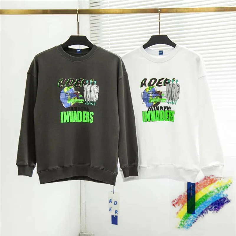 

Oversized spaceship design Ader Error Sweatshirts Crewneck Men Women Pullover Adererror Hoodie Streetwear