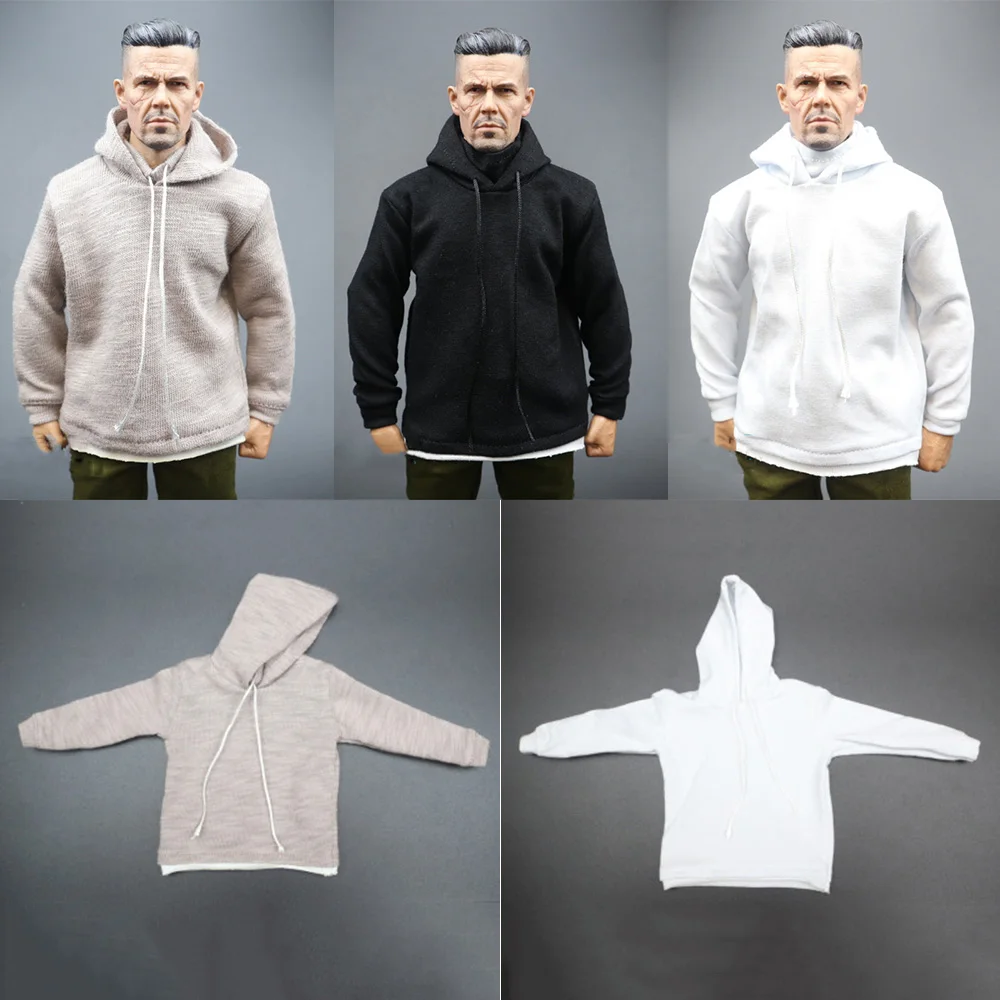 

1/6 Scale Male Soldier Sport Hooded Sweater Casual Loose Fake 2pcs Style Hoodies fit 12 inch PH Tbl Action Figure Body Model
