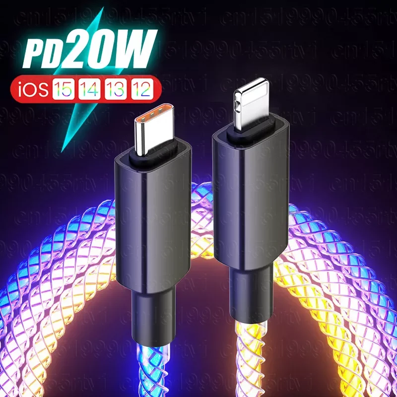 

USB C to Lightning Cable for iPhone 13 mini Pro Max PD18W 20W Fast Charging Data Cable for iPhone 12 mini Pro Max USB Wire