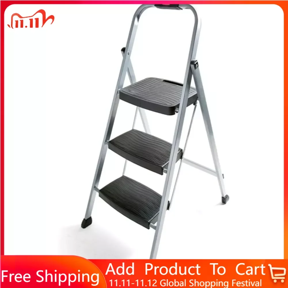 

Ступенчатый стул, бесплатная доставка, лестница грузоподъемностью 200 фунтов, трехступенчатая стальная лестница с ручкой, кухонная мебель для дома