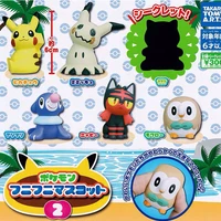 original japan pokemon figures capsule toys soft arora pikachu anime squeeze rubber figurine rowlet cute kawaii gashapon gift