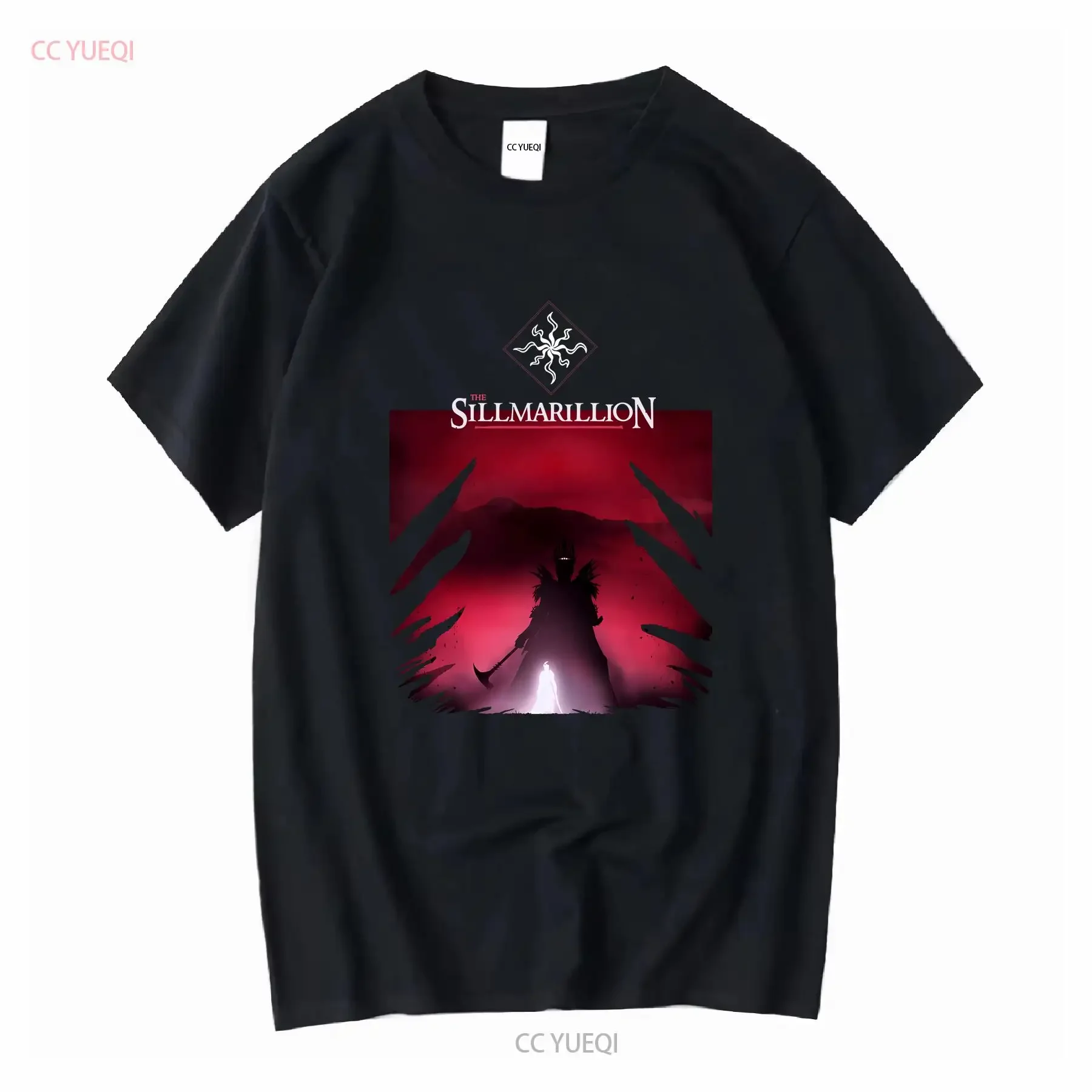 Фото Футболка The Silmarillion by J R Tolkien, размер S 5XL, винтажный потертый мужской растягивающийся повседневный топ для повседневной носки, удобный №1