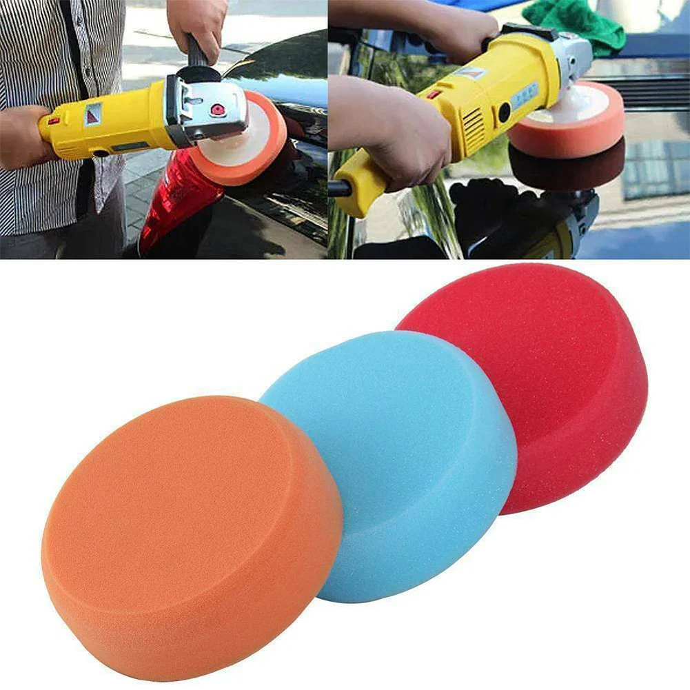 

3Pcs/Set 150mm M14 Car Polishing Sponge Heads Buffing Waxing Sponge Wool Wheel Polishing Pad For Car Polisher Drill Adapter