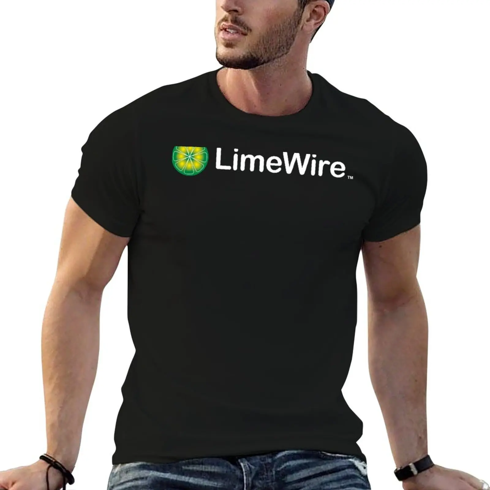 Фото LIMEWIRE LIME WIRE - футболка с логотипом ныне несуществующей компании, удобная рубашка с короткими рукавами для тренировок №1