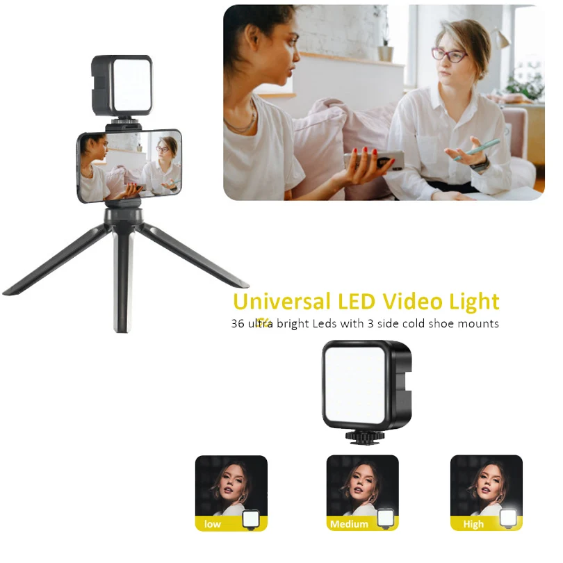 Фонарь со штативом и держателем для телефона