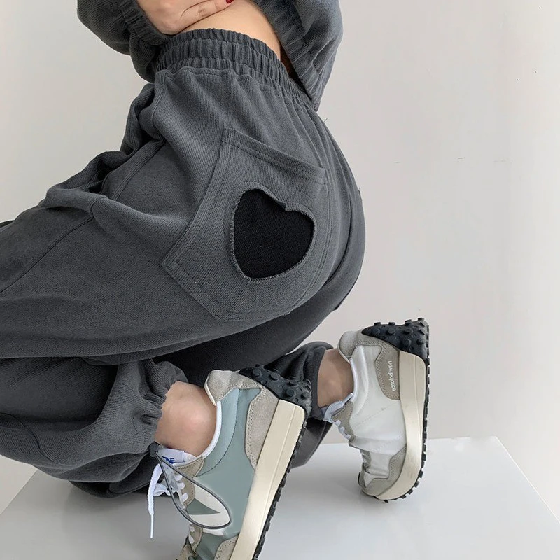 

Women Pants Gray Sweatpants Women Jogger Fashion Track Pants Women Cotton Trousers for Female Korean Style
