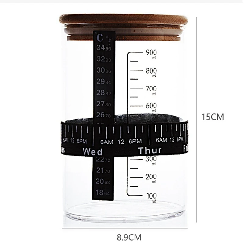 Стеклянная баночка для пускового теста контейнер брожения с широким горлышком