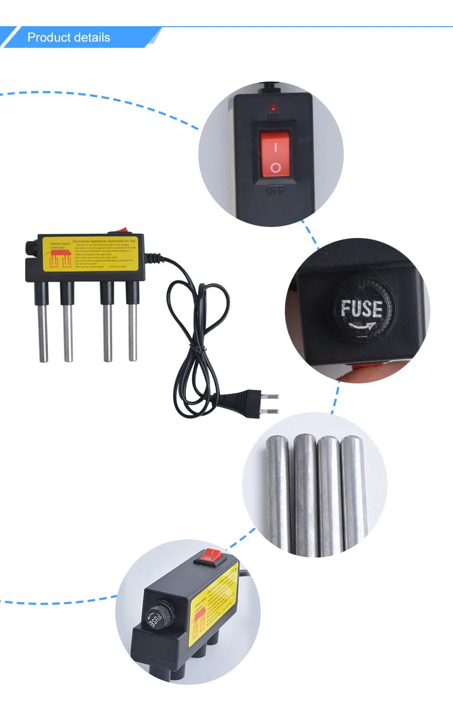 Бытовой электролитический тестер для воды премиум-класса 220 В инструмент