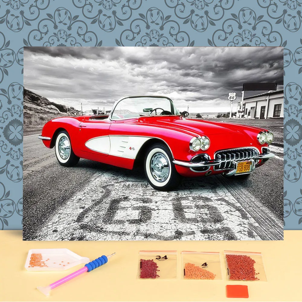 

Автомобильный пейзаж DIY 3D полная Алмазная мозаика Алмазная вышивка набор Рождественский подарок домашний декор декоративный год