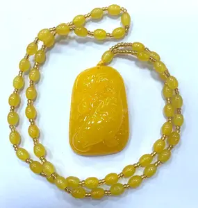 Natural 6*8mm Mexican Amber Beeswax +38*56*20mm Amber Fish Pendant Necklace+ Certificate Natural 6*8mm Mexican Amber Beeswax +38*56*20mm Amber Fish Pendant Necklace+ Certificate
