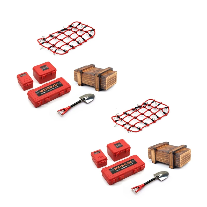 

12 шт., лопатка для чемодана TRX4 Defender SCX10 90046 90047 MST Jimny VS4 Red