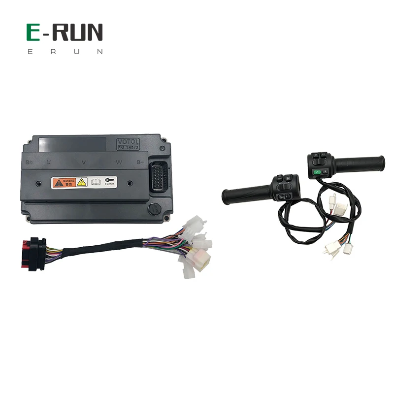 

VOTOL Controller EM-150/2 V2 150A DC BLDC PMSM With T08 Throttle For 3kw 4kw Mid Drive Motor