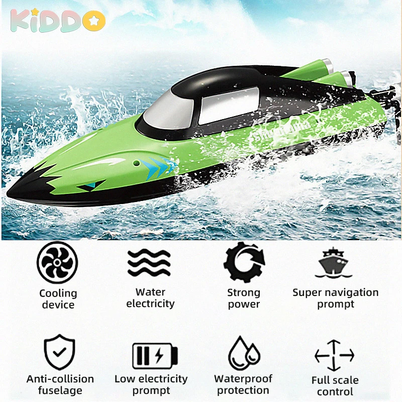 2.4G RC Boat 2.4G Remote Control High-Speed boat Speedboat Wireless Charging Remote Control Water Model Children's Toy Boat enlarge