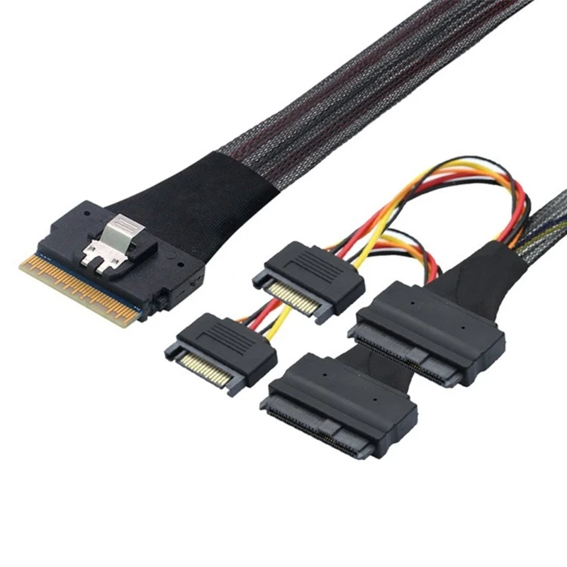 SFF8654(8i) — 2xSFF8639 Кабельный адаптер NVME Шнур управления данными Удлинительный кабель