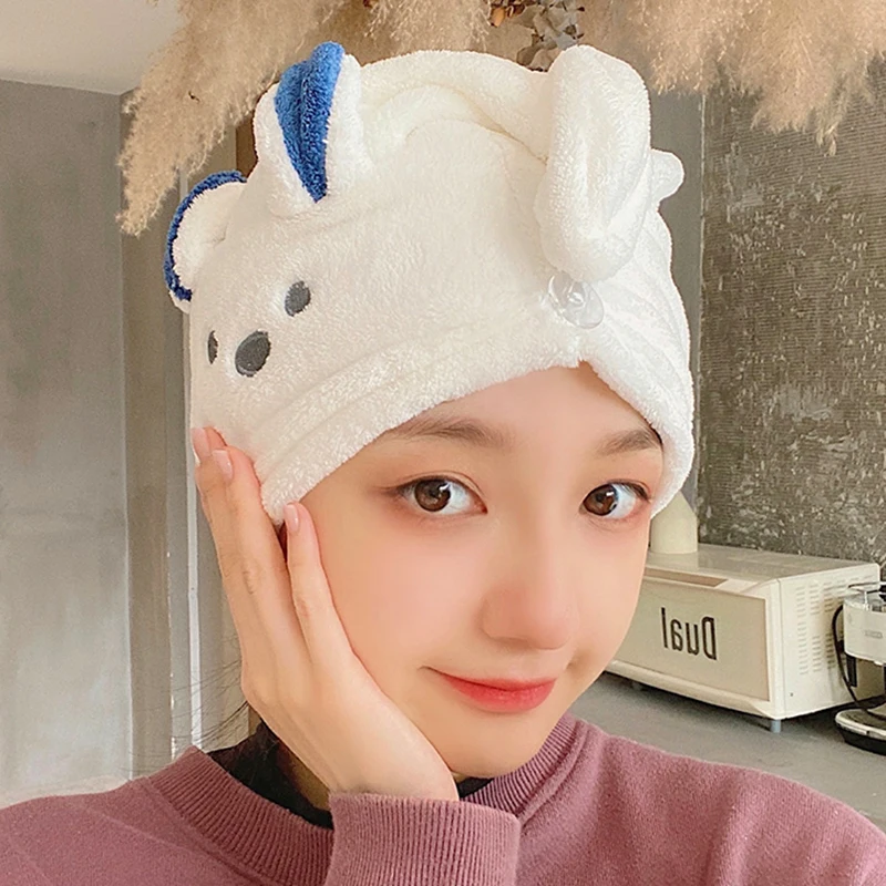 

Тюрбан для сушки женских и девушек, мягкая флисовая Шапочка из микрофибры, для быстрой сушки волос, супервпитывающая, для волшебных волос