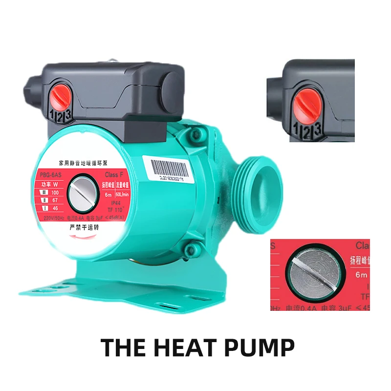 

Бытовой циркуляционный насос для горячей воды, 60 л/мин, 220 В, бесшумный водонагреватель, геотермальный котел, нагревательный щит, насос