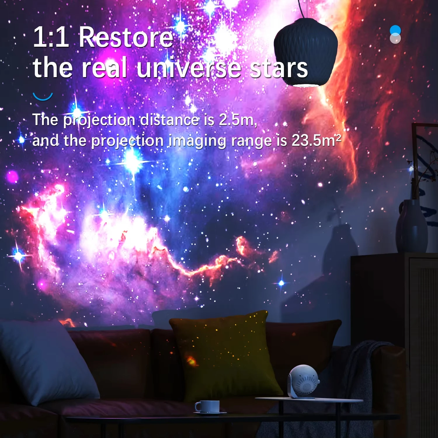 Фото Проектор звездного неба Galaxy, планетарий, ночник для детей и взрослых, проекторы для проецирования космического неба на потолок для домашнего декора. №3