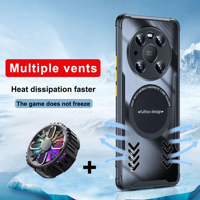 

Графеновый чехол с вентиляционным отверстием для Huawei Mate40 Mate30 Mate20 Mate 40 Pro, воздухопроницаемый, с радиатором, охлаждающий корпус вентилятора