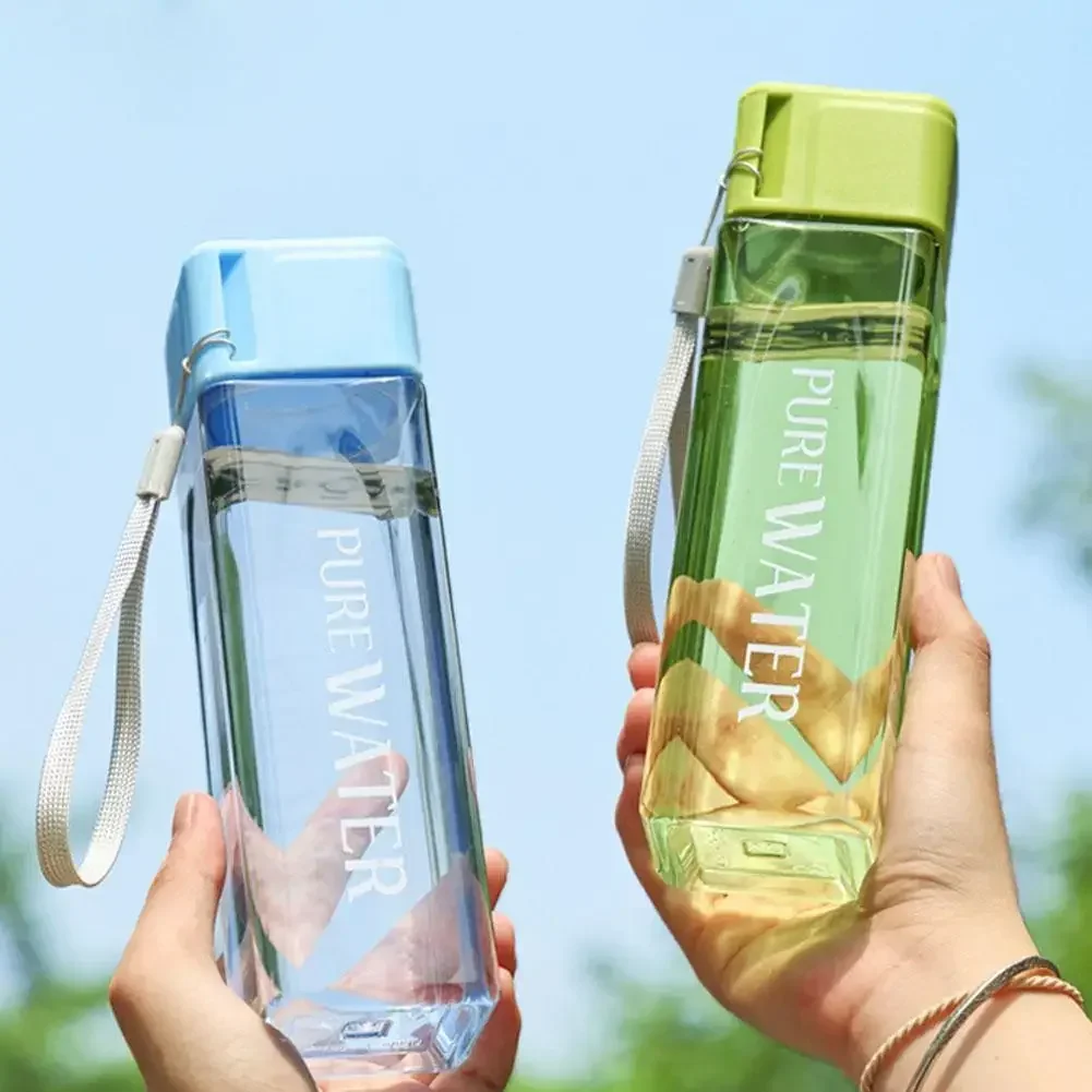 500 мл простая квадратная бутылка для воды персонализированная портативная
