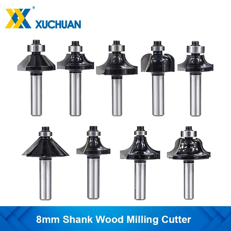 

Wood Milling Cutter 8mm Shank CNC Router Bit For Woodworking Tools 45 Degree Tungsten Carbide Wood Rouer Bits