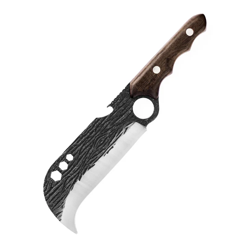 Кованый стальной нож для резки дерева бревен ветвей нарезки лагеря мясника