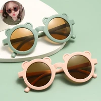 new cute cartoon bear sun glasses kids round sunglasses boys girls vintage sun glasses trendy goggles eyewear children fashion