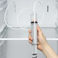 1 set refrigerator drain clean brush wash brush suction syringe hose fridge cleaner stick dredge tool drain hole kit
