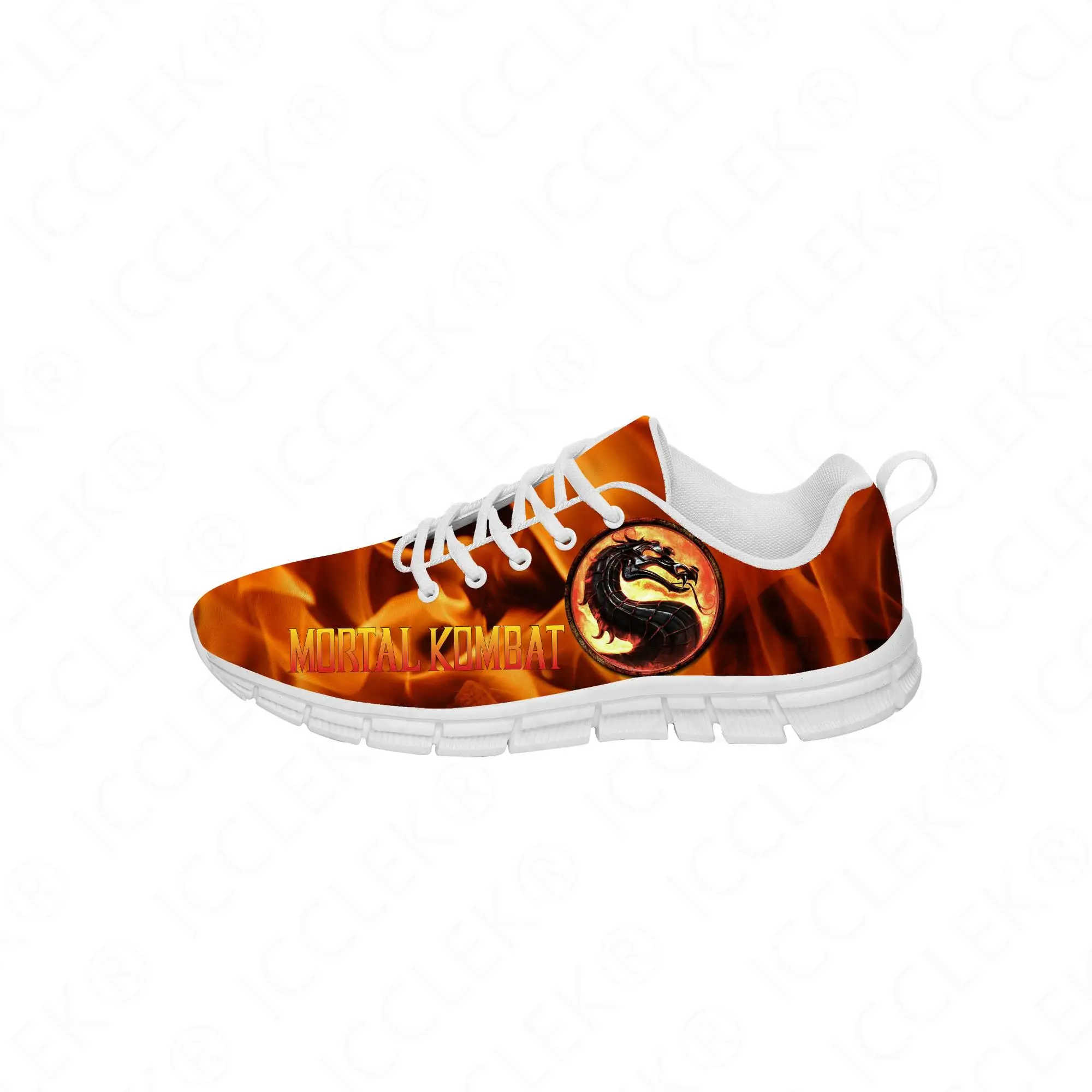 

Mortal Kombat Sneakers Mens Womens Teenager Casual 3D Print Cloth Shoes Canvas Running Shoes Breathable Lightweight shoe White