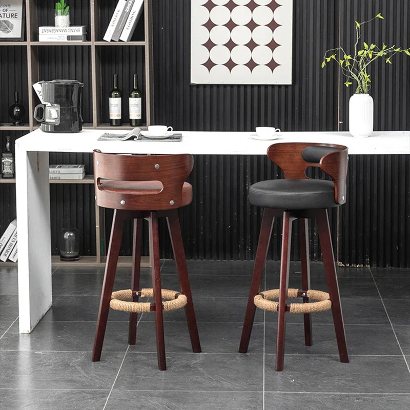 Деревянные барные стулья с отделкой акцентом вращающийся остров приемника