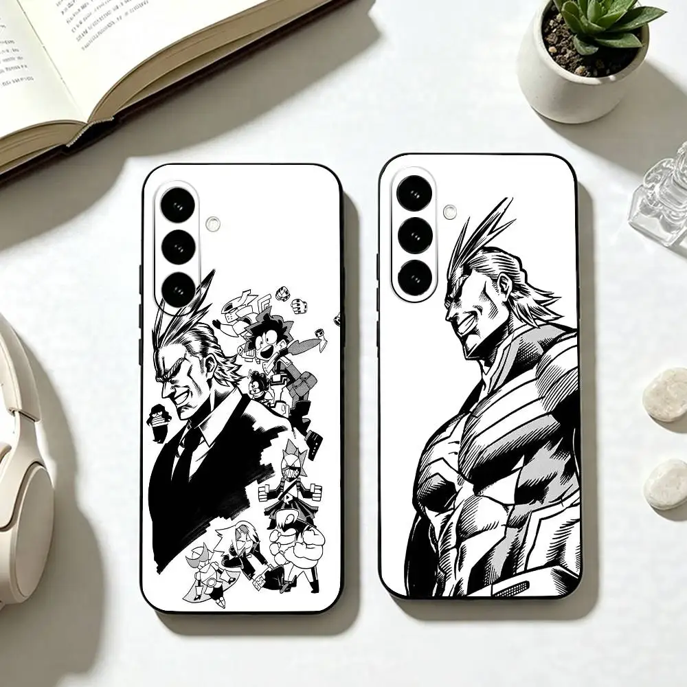 Фото Чехол для телефона T-Toshinori Yagi All Might для Samsung Galaxy A73, A72, A71, A70, A53, A52, A51, мягкий силиконовый черный чехол №1
