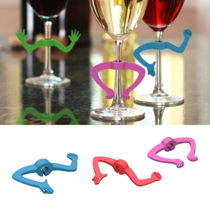 6 шт. силиконовые маркеры для винных напитков