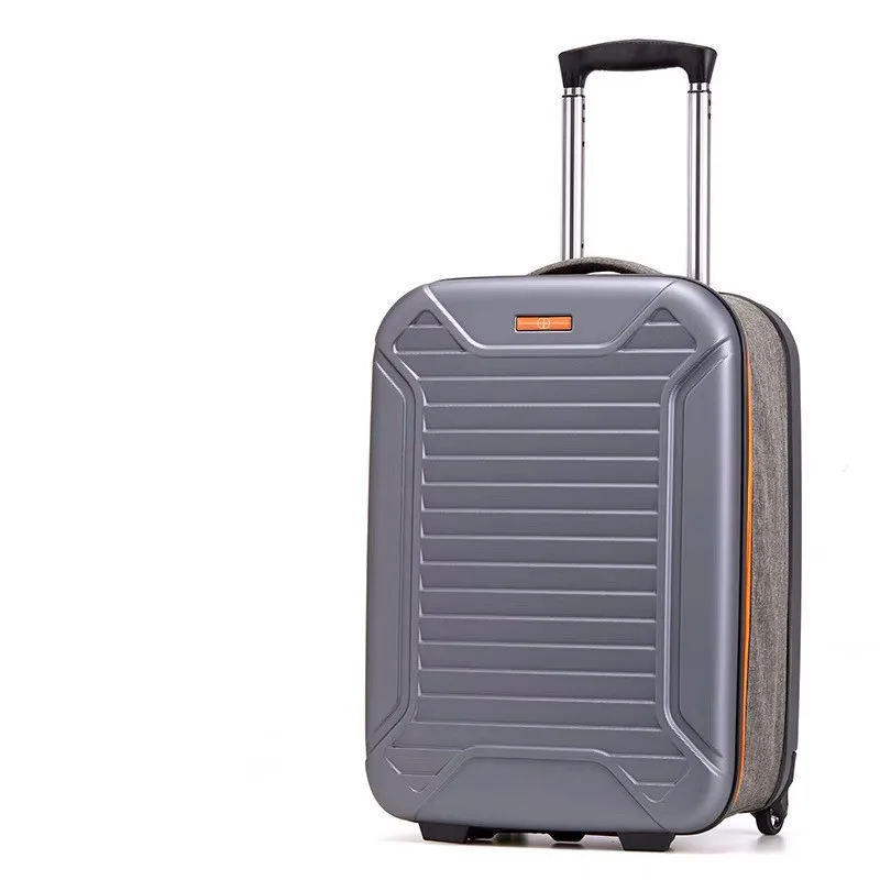 2023  Folding Suitcase Women's One-way Wheel Trolley Case 20 Inch Boarding Case Men's 24 Inch Portable Travel Case