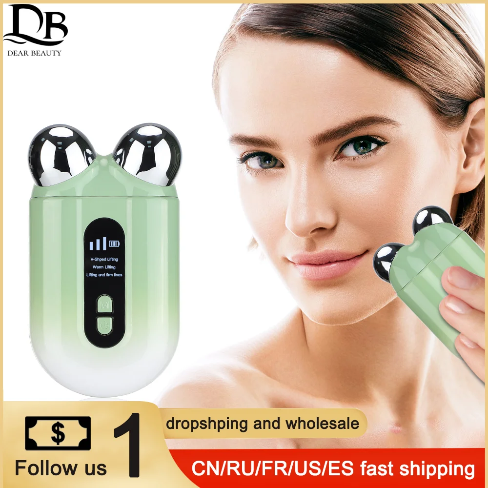 

EMS Facial Massager Roller Microcurrent Face Lifting Machine V-Face Roller Massager Skin Rejuvenation Anti-Wrinkle Beauty Device