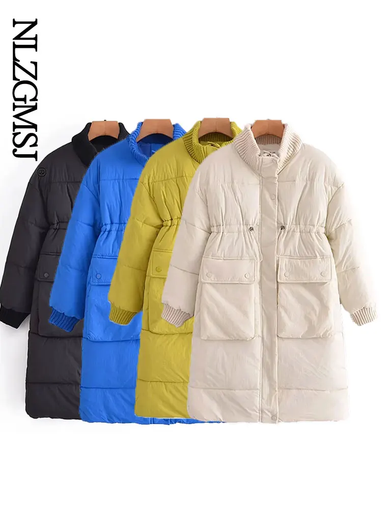 

Длинная женская куртка Nlzgmsj 2023, пальто, повседневные стильные белые женские куртки, осенне-зимние пальто и парки, женская верхняя одежда