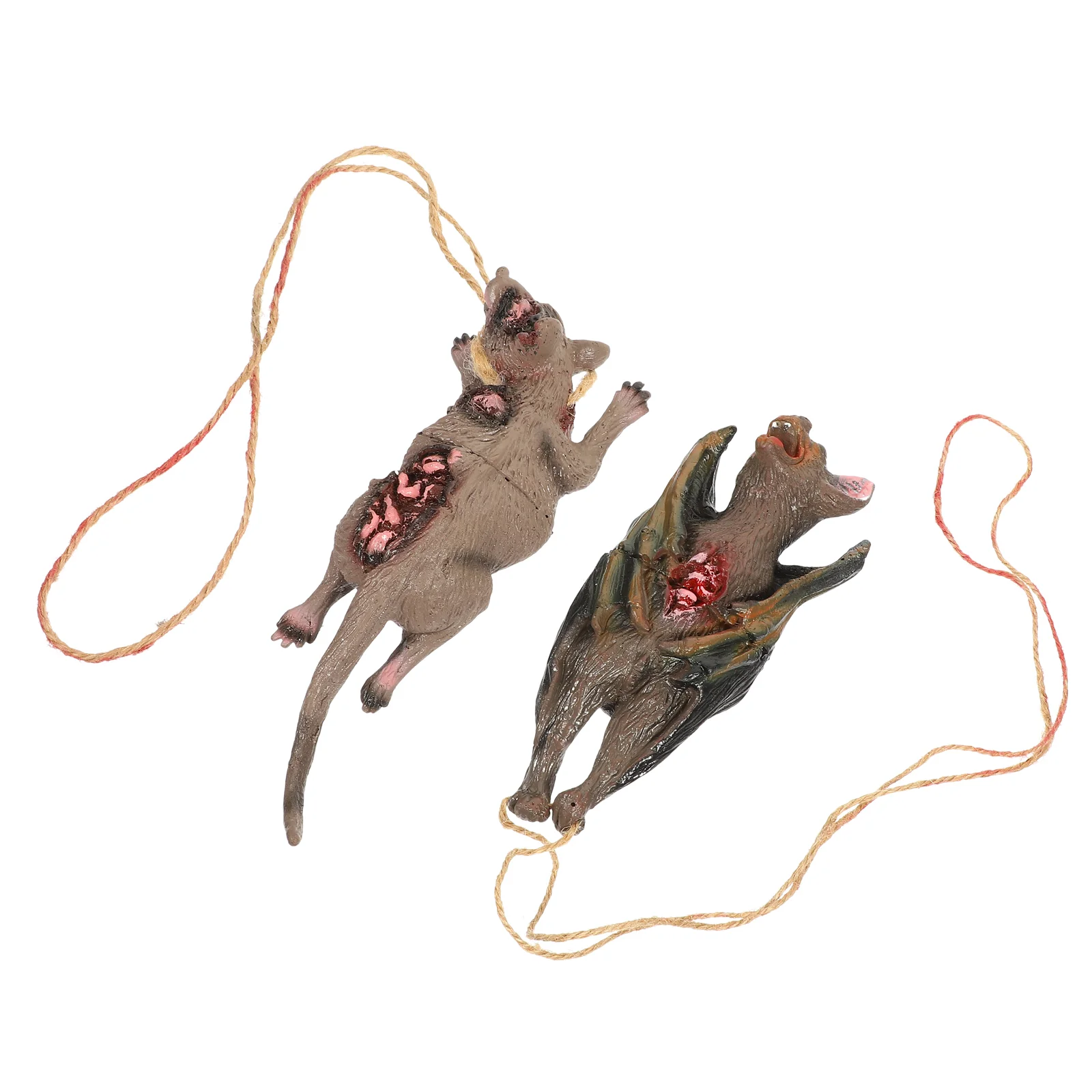 

Halloween Decor Horror Decoration Props Trick Model Scary Fake Mouse Supplies Vinyl Bat Decorative Animal
